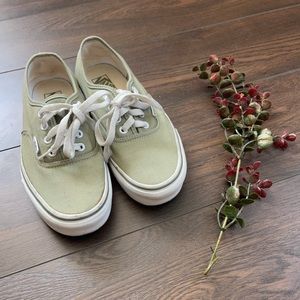 Vans authentic sage green shoes